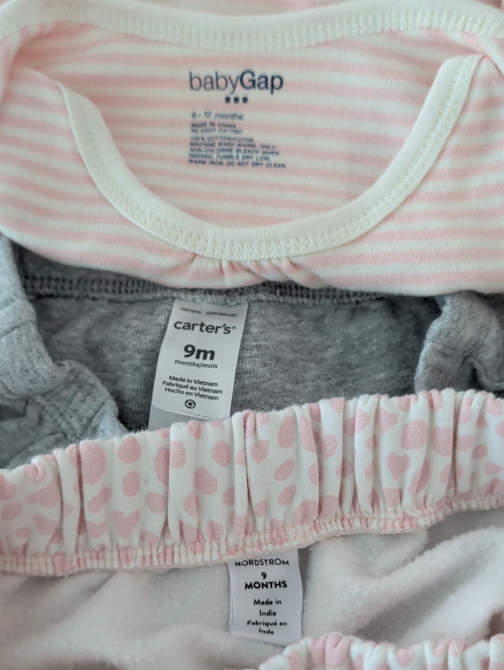 10 Piece Baby Girl Lot 6 -12 Months Baby Gap Carter's Bunny Jacket Pants Onesies - Picture 11 of 13